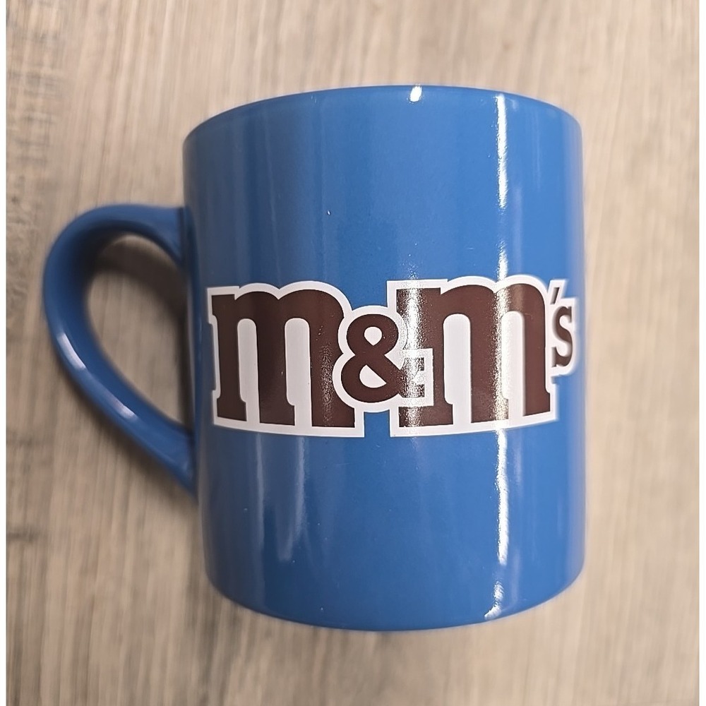 M&M's World Blue Character "I Woke Up Like This" Coffee Tea‎ Mug 2023 Mars Candy - Picture 2 of 4